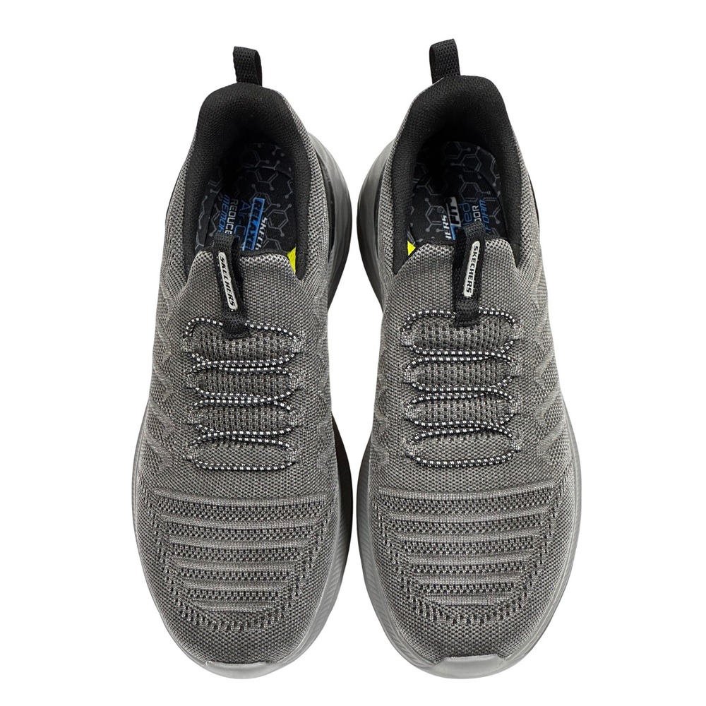 Skechers Relaxed Fit Slip On Sneakers Gray Air Cooled Memory Foam 9.5 Mens